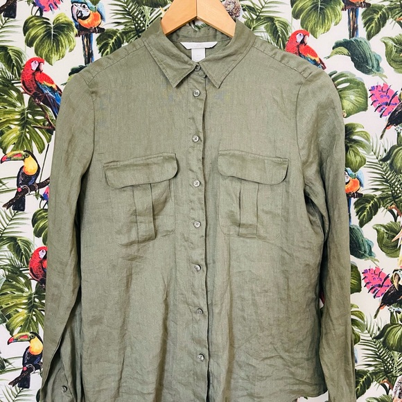 New Natural Linen H&M shirt. Size 2 - Picture 8 of 11